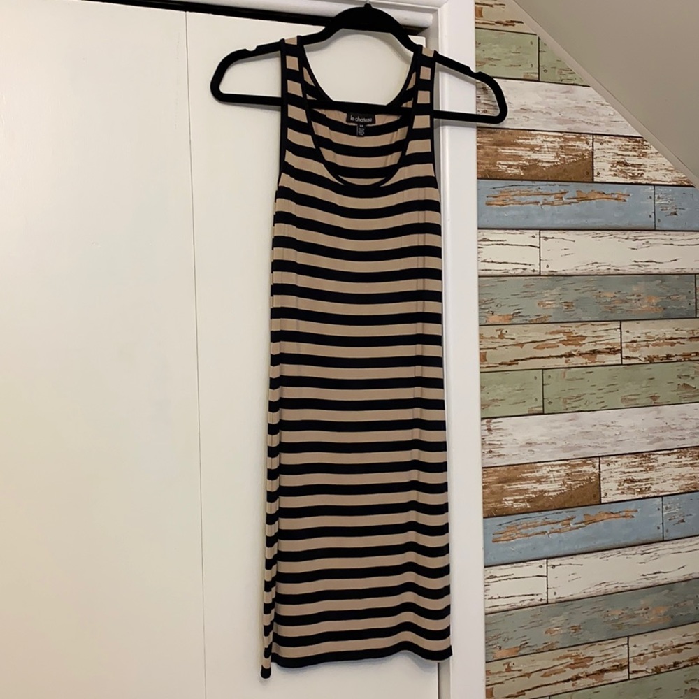 Le Chateau Striped Mini Dress